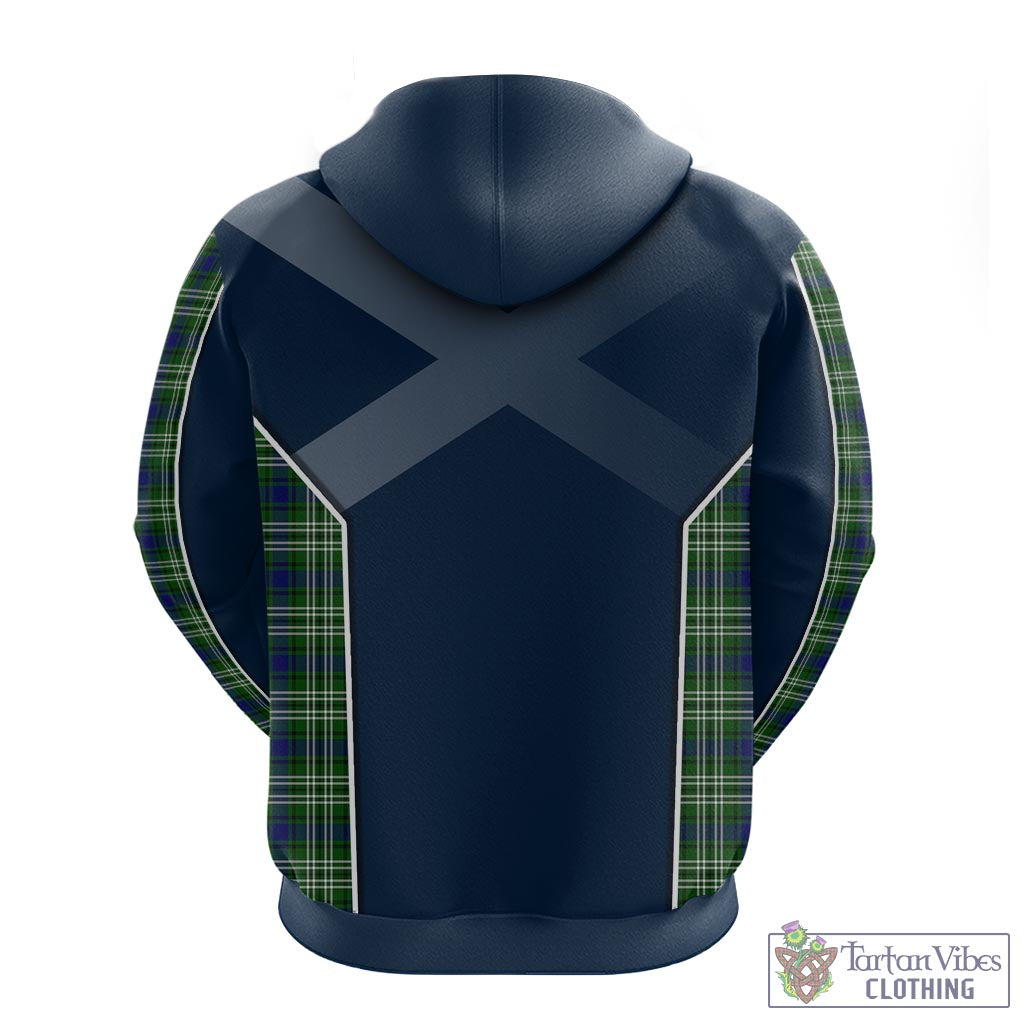 Tartan Vibes Clothing Purves Tartan Hoodie with Family Crest and Scottish Thistle Vibes Sport Style