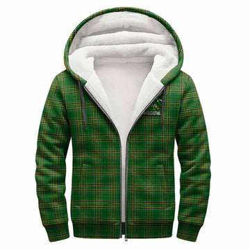 Quarles Irish Clan Tartan Sherpa Hoodie with Coat of Arms Unisex - Tartan Vibes Clothing