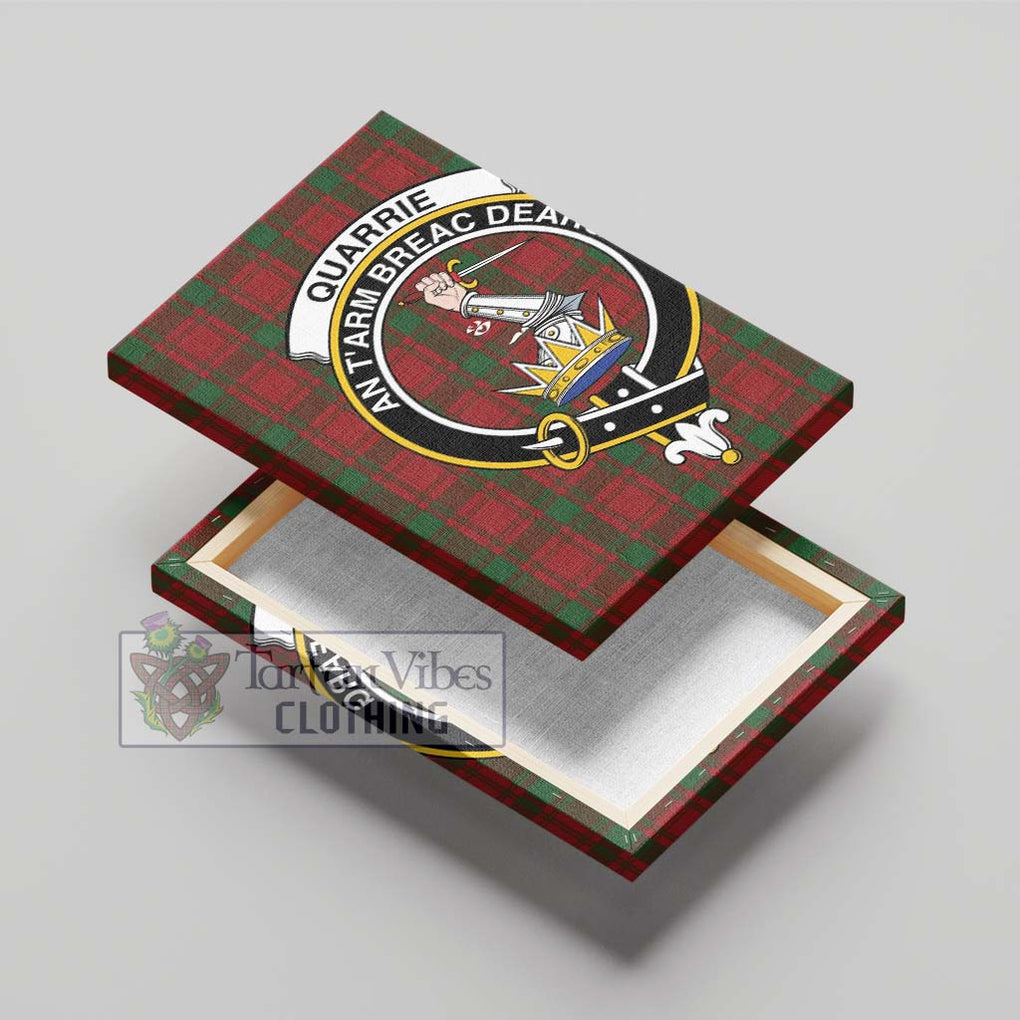 Quarrie Tartan Canvas Print Wall Art with Family Crest - Tartan Vibes Clothing