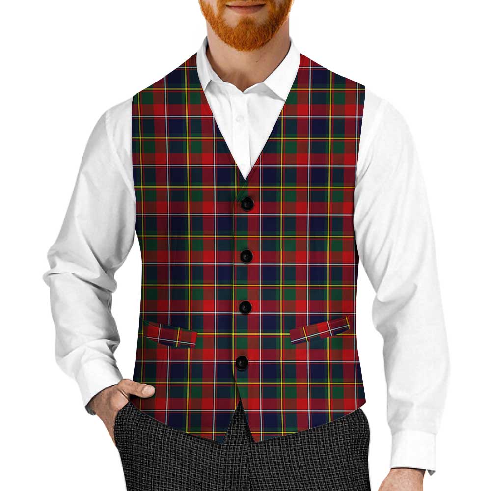 Tartan Vibes Clothing Quebec Province Canada Tartan Men's Sleeveless Suit Vest