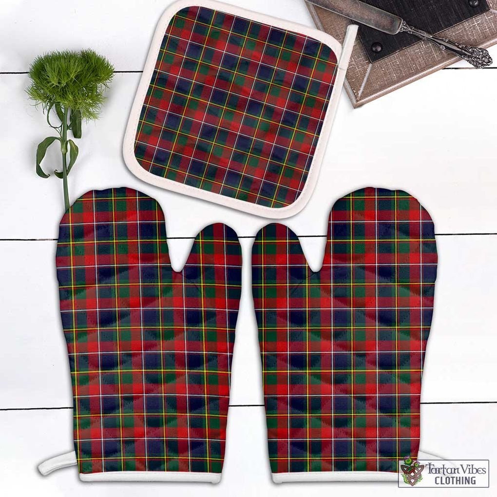 Quebec Province Canada Tartan Combo Oven Mitt & Pot-Holder Combo 1 Oven Mitt & 1 Pot-Holder White - Tartan Vibes Clothing