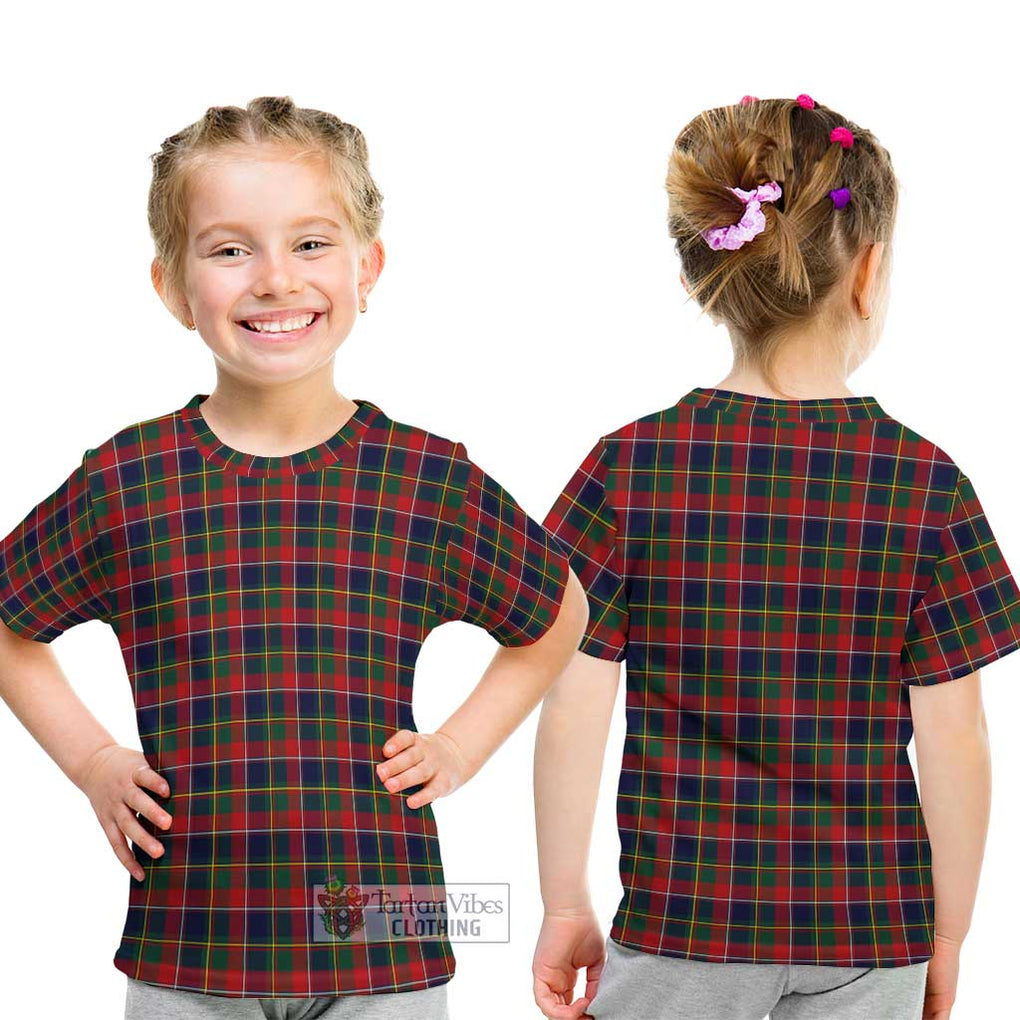 Quebec Province Canada Tartan Kid T-Shirt - Tartanvibesclothing Shop