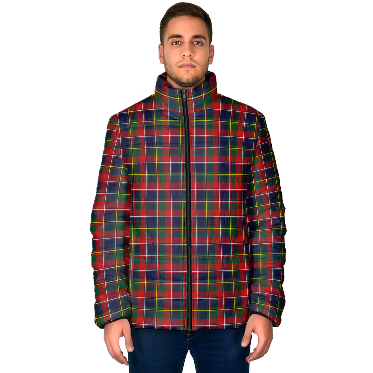 Quebec Province Canada Tartan Padded Jacket - Tartan Vibes Clothing