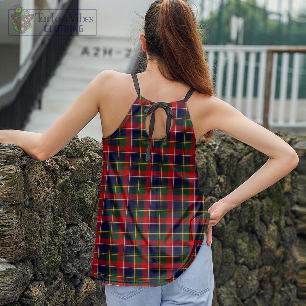 Tartan Vibes Clothing Quebec Province Canada Tartan Loose Halter Neck Camisole