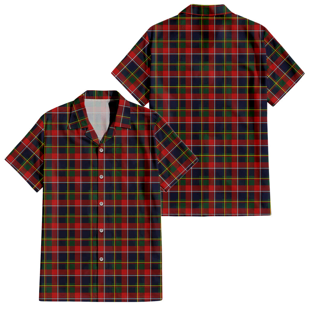 quebec-province-canada-tartan-short-sleeve-button-down-shirt