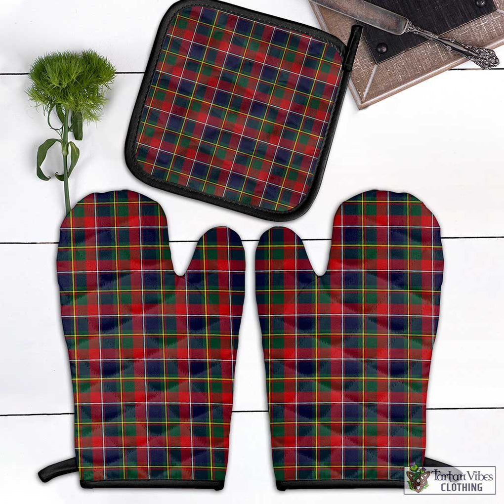 Quebec Province Canada Tartan Combo Oven Mitt & Pot-Holder Combo 1 Oven Mitt & 1 Pot-Holder Black - Tartan Vibes Clothing