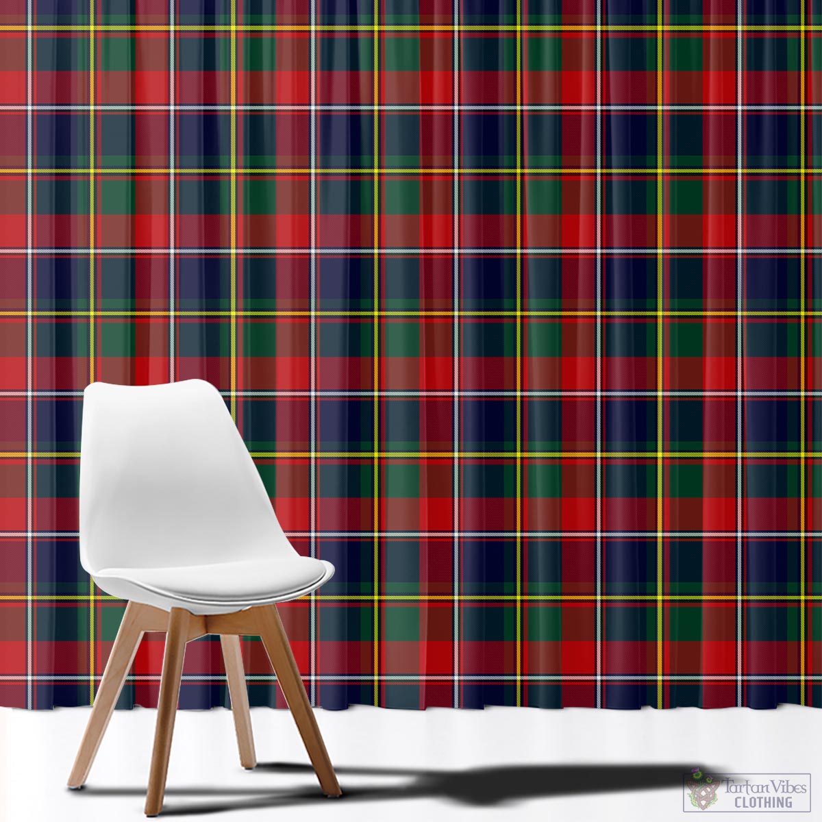 Quebec Province Canada Tartan Window Curtain