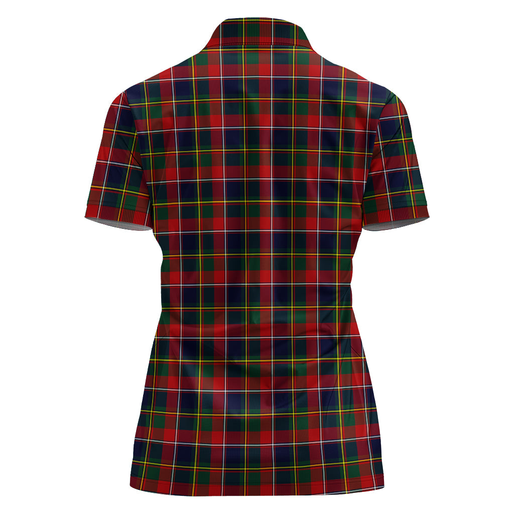 quebec-province-canada-tartan-polo-shirt-for-women