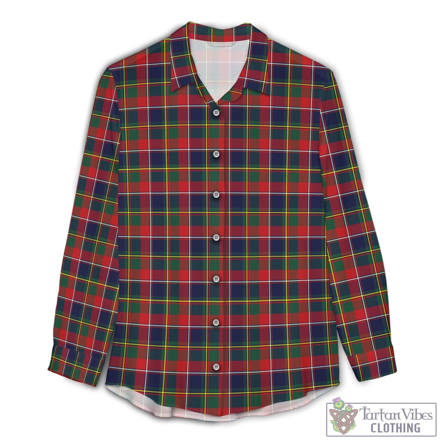 Quebec Province Canada Tartan Womens Casual Shirt