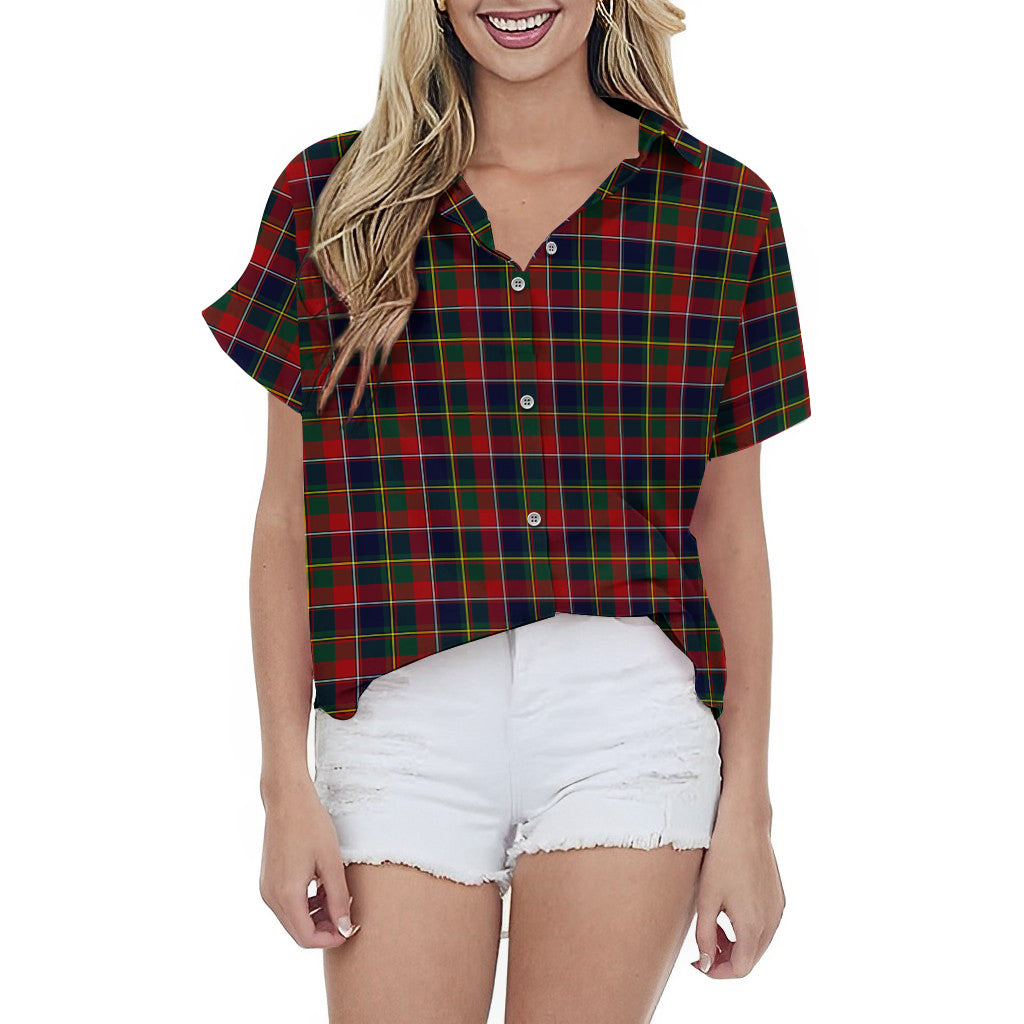 quebec-province-canada-tartan-short-sleeve-button-down-shirt