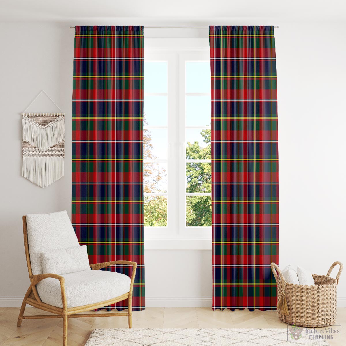 Quebec Province Canada Tartan Window Curtain