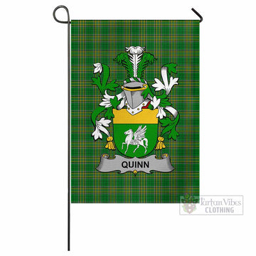 Quinn Irish Clan Tartan Garden Flag with Coat of Arms - Tartan Vibes Clothing