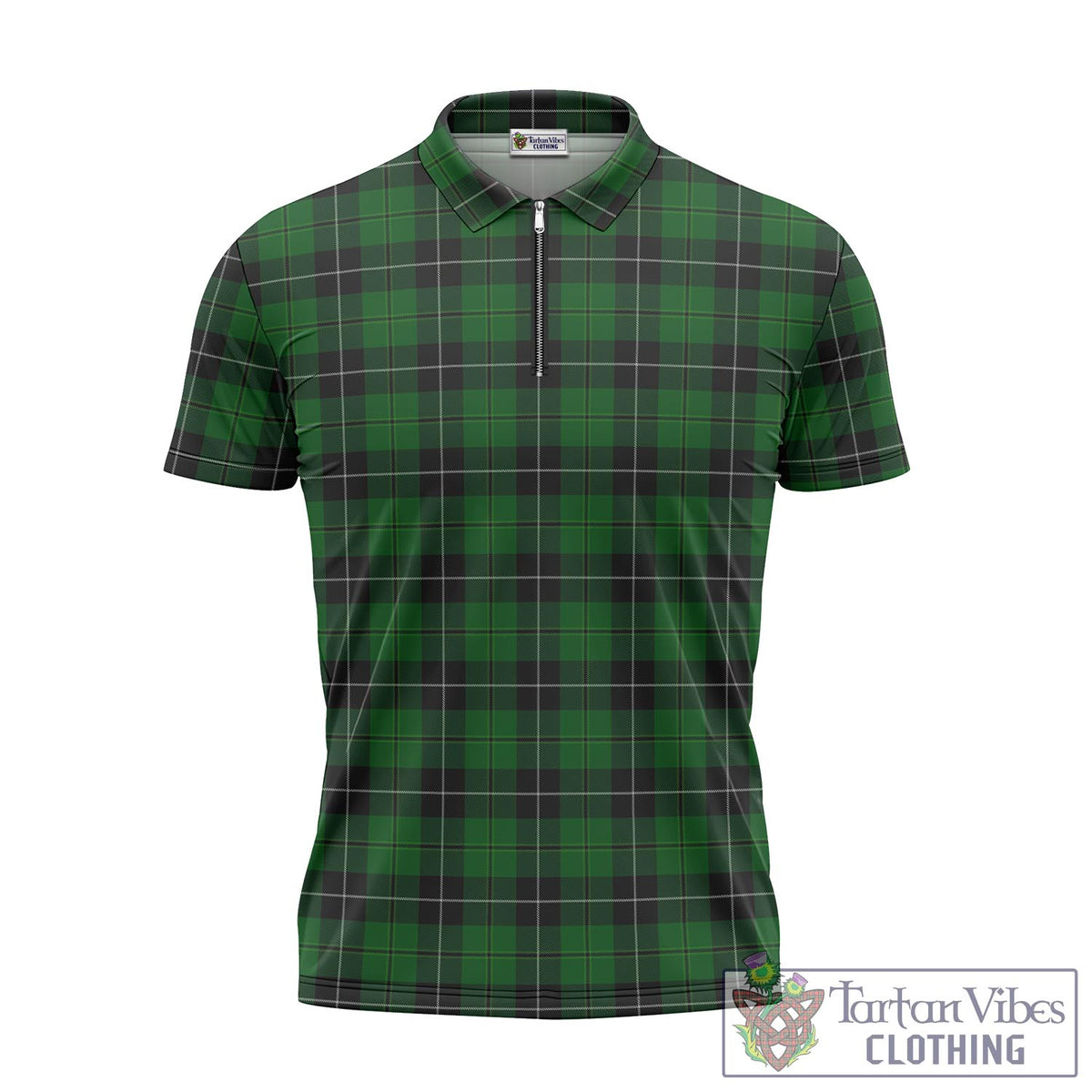 Raeside Tartan Zipper Polo Shirt - Tartan Vibes Clothing