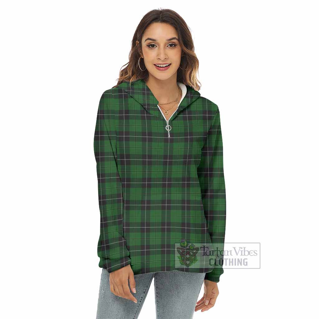 Raeside Tartan Women's Borg Fleece Hoodie with Half Zip - Tartan Vibes Clothing