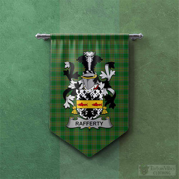 Rafferty Irish Clan Tartan Gonfalon, Tartan Banner with Coat of Arms Chevron - Tartan Vibes Clothing