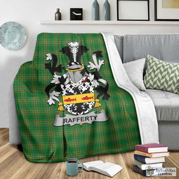 Rafferty Irish Clan Tartan Blanket with Coat of Arms - Tartan Vibes Clothing