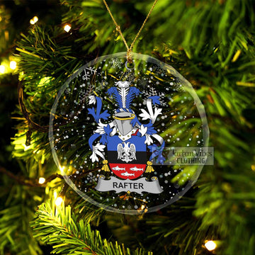 Rafter Irish Clan Christmas Glass Ornament with Coat of Arms