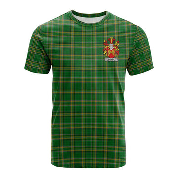 Rainey Irish Clan Tartan Cotton T-shirt with Coat of Arms