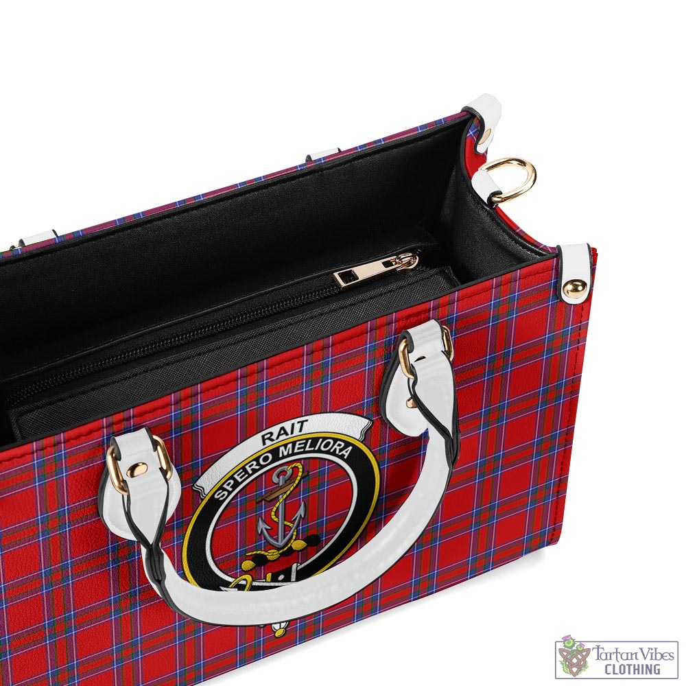 Tartan Vibes Clothing Rait Tartan Luxury Leather Handbags with Family Crest