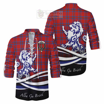 Rait Tartan Ghillie Kilt Shirt with Alba Gu Brath Regal Lion Emblem