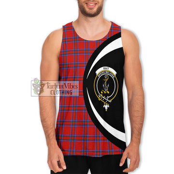 Rait Tartan Men's Tank Top with Family Crest Circle Style