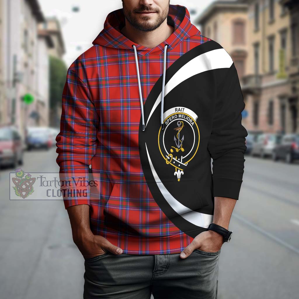 Rait Tartan Hoodie with Family Crest Circle Style Zip Hoodie - Tartan Vibes Clothing