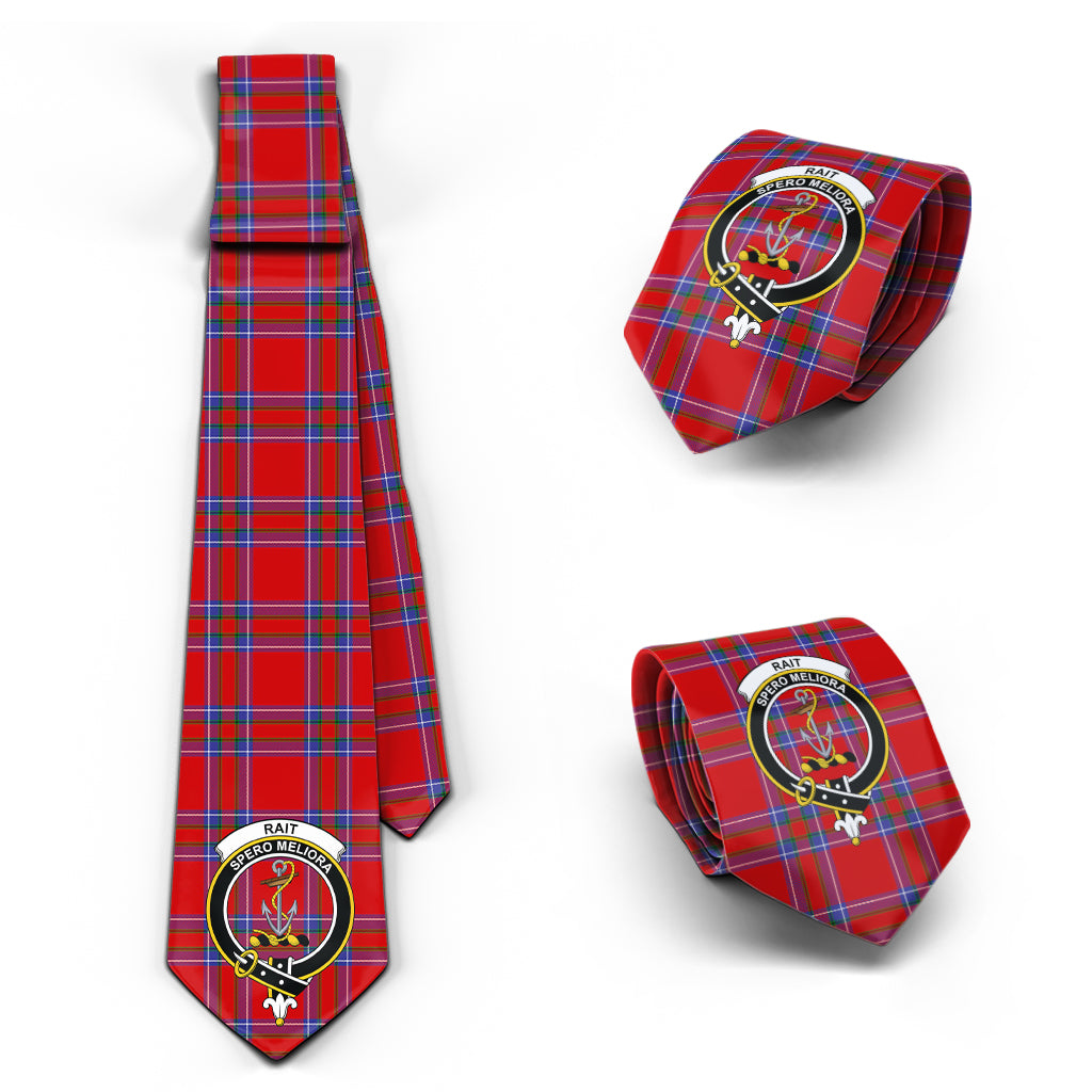 Rait Tartan Classic Necktie with Family Crest Necktie One Size - Tartan Vibes Clothing