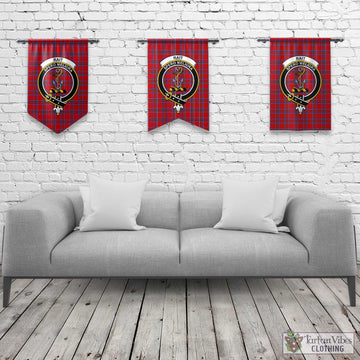 Rait Tartan Gonfalon, Tartan Banner with Family Crest