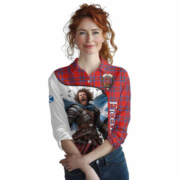 Rait Crest Tartan Women's Casual Shirt Inspired by the Freedom of Scottish Warrior