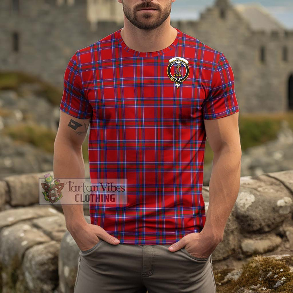 Rait Tartan Cotton T-Shirt with Family Crest Men's Shirt - Tartanvibesclothing Shop