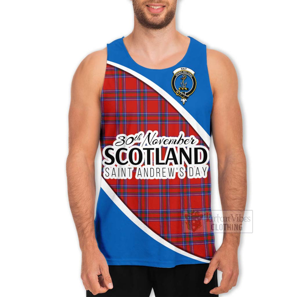 Tartan Vibes Clothing Rait Family Crest Tartan Men's Tank Top Celebrate Saint Andrew's Day in Style