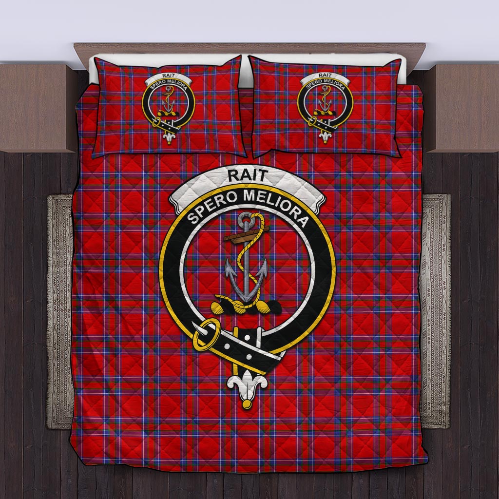 Rait Tartan Quilt Bed Set with Family Crest Twin - Tartan Vibes Clothing