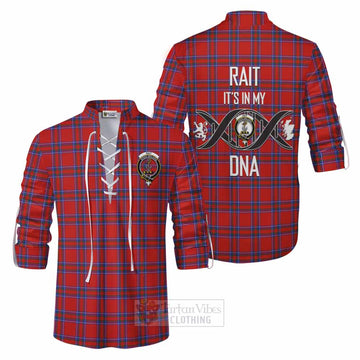 Rait Tartan Ghillie Kilt Shirt with Family Crest DNA In Me Style