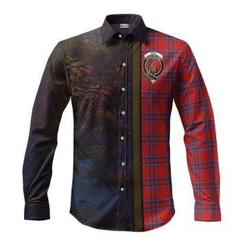 Rait Tartan Family Crest Long Sleeve Button Shirt Alba Gu Brath Be Brave Lion Ancient Style Men's Shirt S - Tartan Vibes Clothing