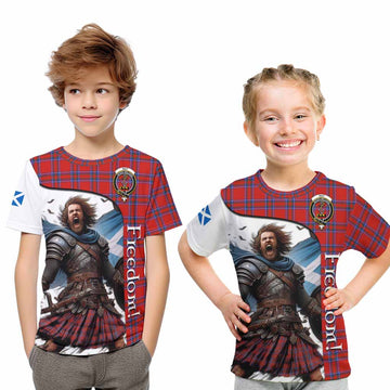 Rait Crest Tartan Kid T-Shirt Inspired by the Freedom of Scottish Warrior