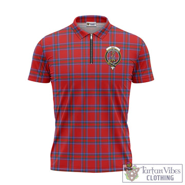 Rait Tartan Zipper Polo Shirt with Family Crest