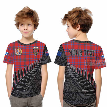 Rait Crest Tartan Kid T-Shirt with New Zealand Silver Fern Half Style