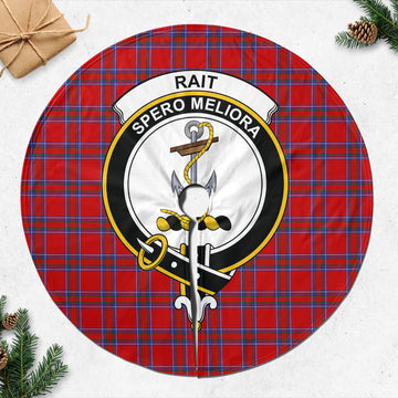 Rait Tartan Christmas Tree Skirt with Family Crest