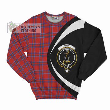 Rait Tartan Sweatshirt with Family Crest Circle Style