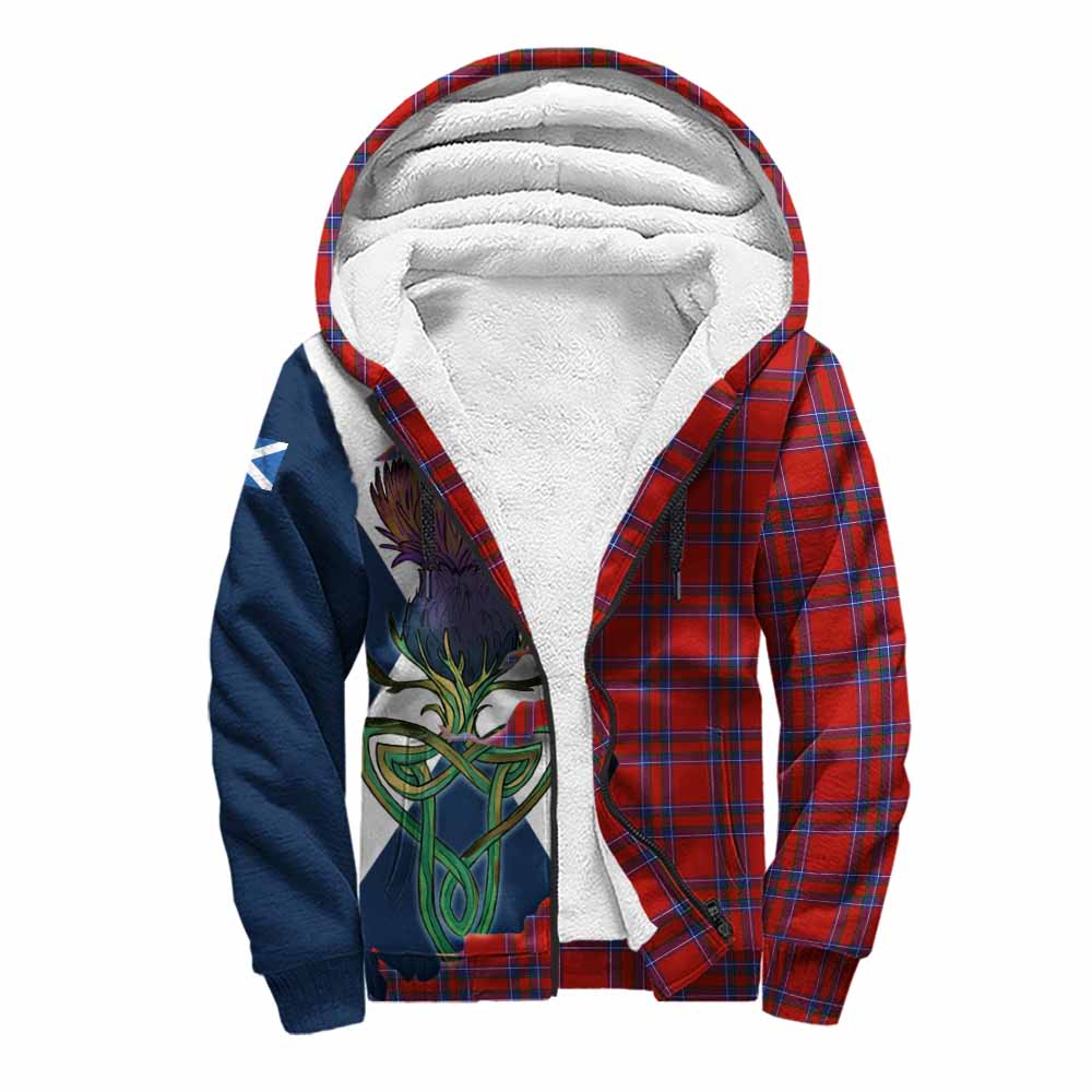 Rait Tartan Family Crest Sherpa Hoodie Scottish Thistle Celtic Inspired Unisex S - Tartan Vibes Clothing