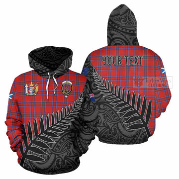 Rait Crest Tartan Hoodie with New Zealand Silver Fern Half Style