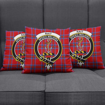 Rait Tartan Pillow Cover with Family Crest