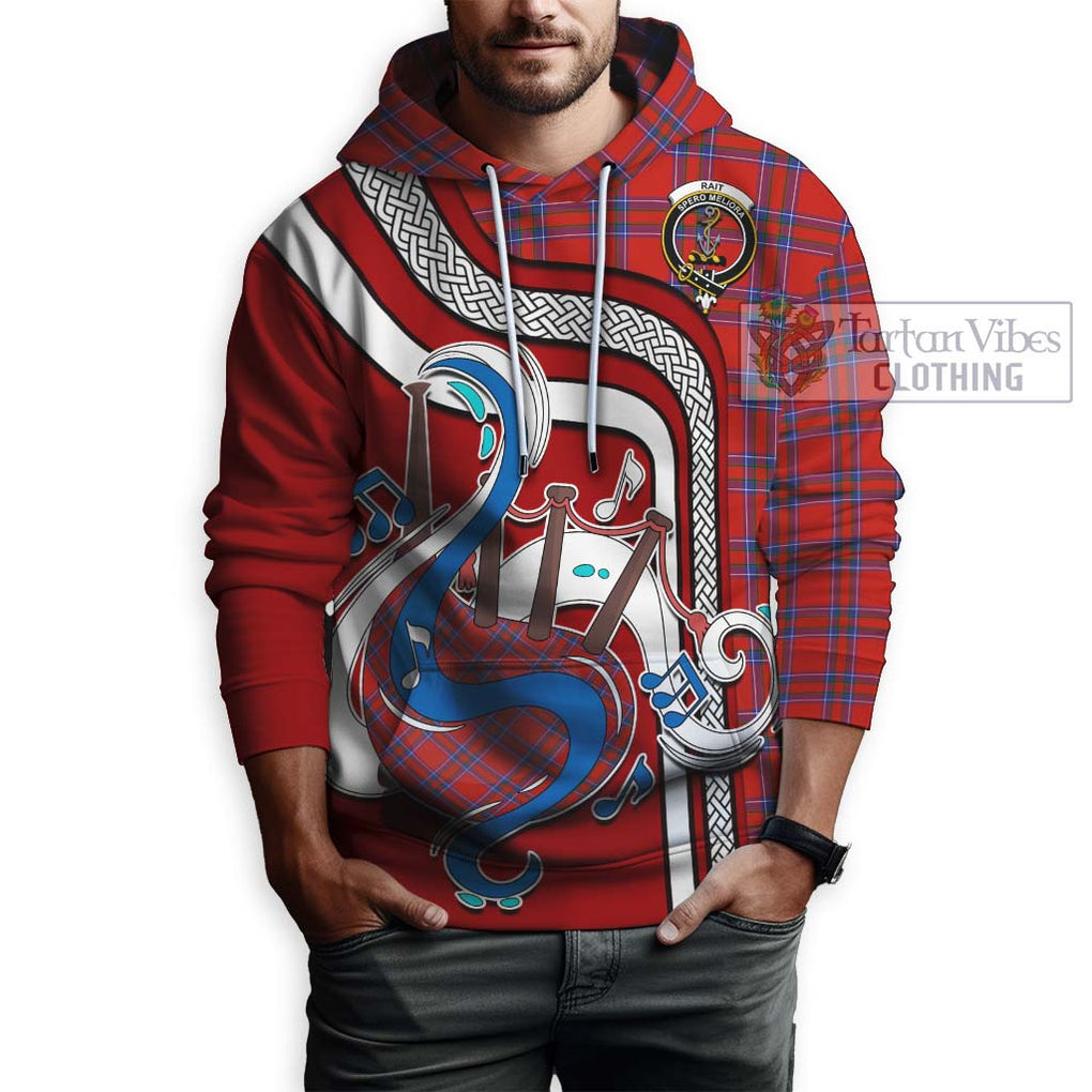 Rait Tartan Hoodie with Epic Bagpipe Style Zip Hoodie - Tartanvibesclothing Shop