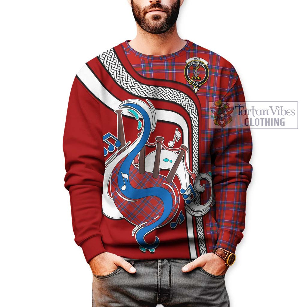 Tartan Vibes Clothing Rait Tartan Sweatshirt with Epic Bagpipe Style