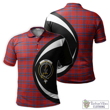 Rait Tartan Men's Polo Shirt with Family Crest Circle Style