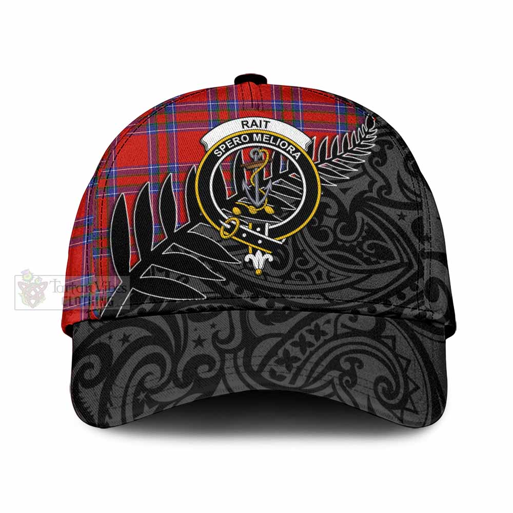 Tartan Vibes Clothing Rait Tartan Classic Cap with New Zealand Silver Fern Half Style