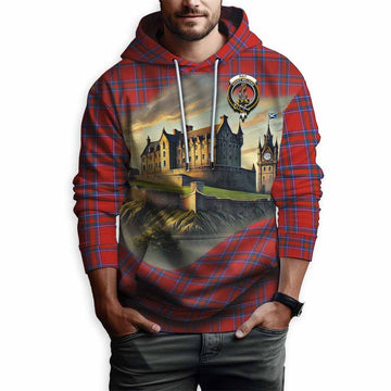Rait Tartan Family Crest Hoodie with Scottish Ancient Castle Style Pullover Hoodie - Tartan Vibes Clothing