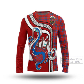 Rait Tartan Long Sleeve T-Shirt with Epic Bagpipe Style