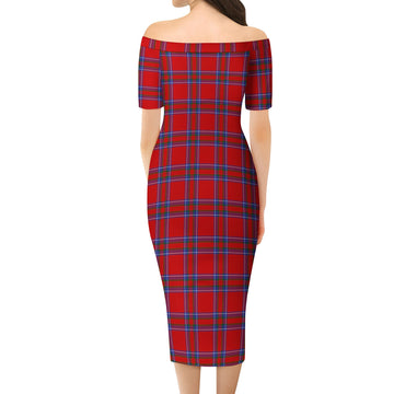 Rait Tartan Off Shoulder Lady Dress