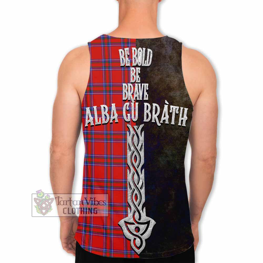 Rait Tartan Family Crest Men's Tank Top Alba Gu Brath Be Brave Lion Ancient Style - Tartan Vibes Clothing